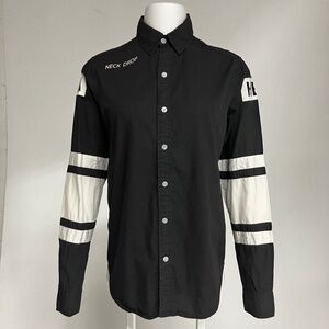 HOOD BY AIR SMALL UNISEX BUTTON UP SHIRT BLACK